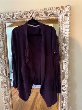 Lululemon Open-Front Purple Sweater Cardigan
